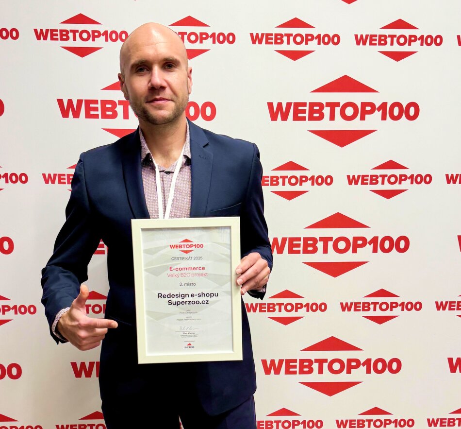 Projektový manažer Vít Straka s oceněním WebTop100 2025 – Velký B2C Projekt